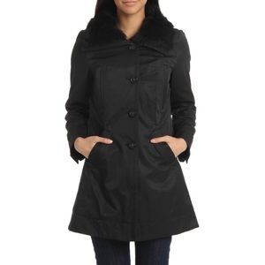 Hilary Radley Trench Coat NWT Size Small Black